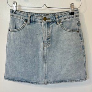 Denim Light Wash Mini Skirt